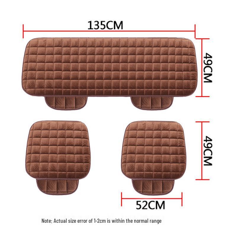 Универсальная нескользящая зимняя подушка для автомобильного сиденья, без завязок, набор из 3 частей, без спинки
