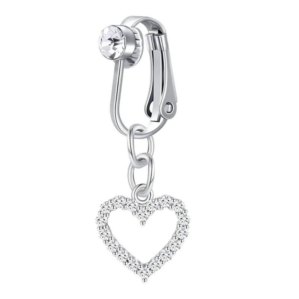 Zircon Faux Belly Rings Dangling Chain Style Fake Belly Button New No Piercing Belly Ring Women
