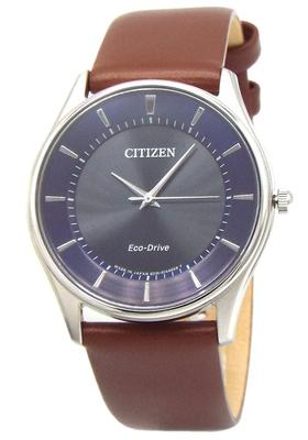 Мужские часы Eco-Drive Slim на солнечной батарее Запасной ремешок из натуральной кожи BJ6480-51L LBR Внутренняя модель