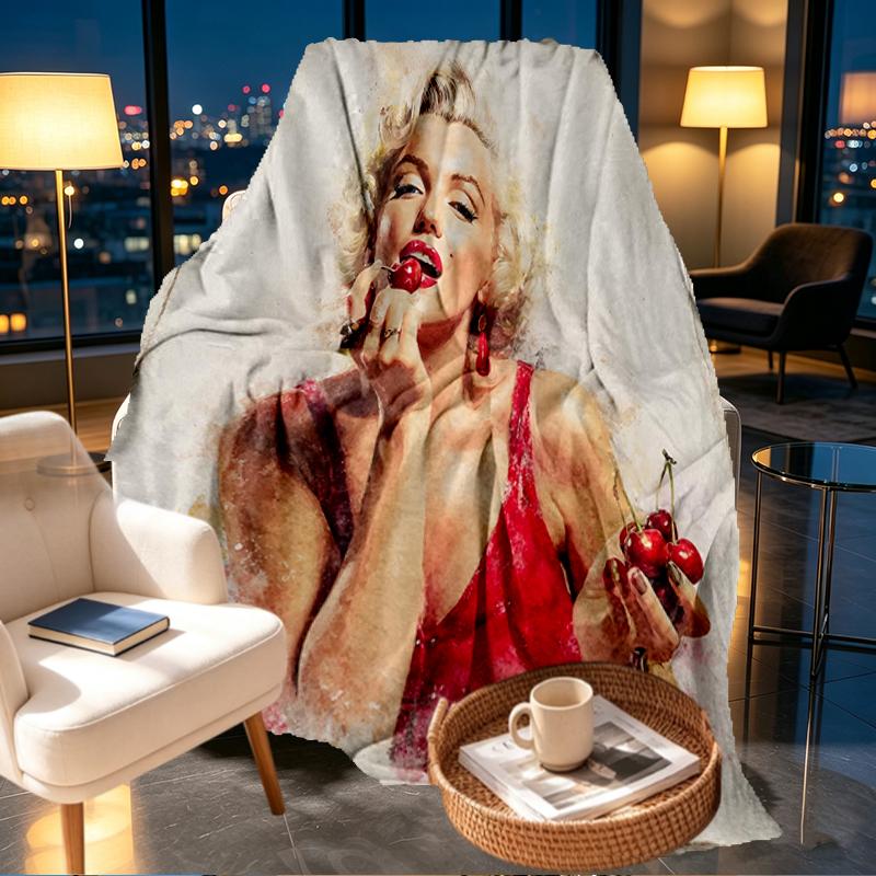 Singer Print Blanket - Soft & Comfortable, for Bedroom, Travel, Sofa, Home Decoration - Birthday Christmas Gift for Friend
