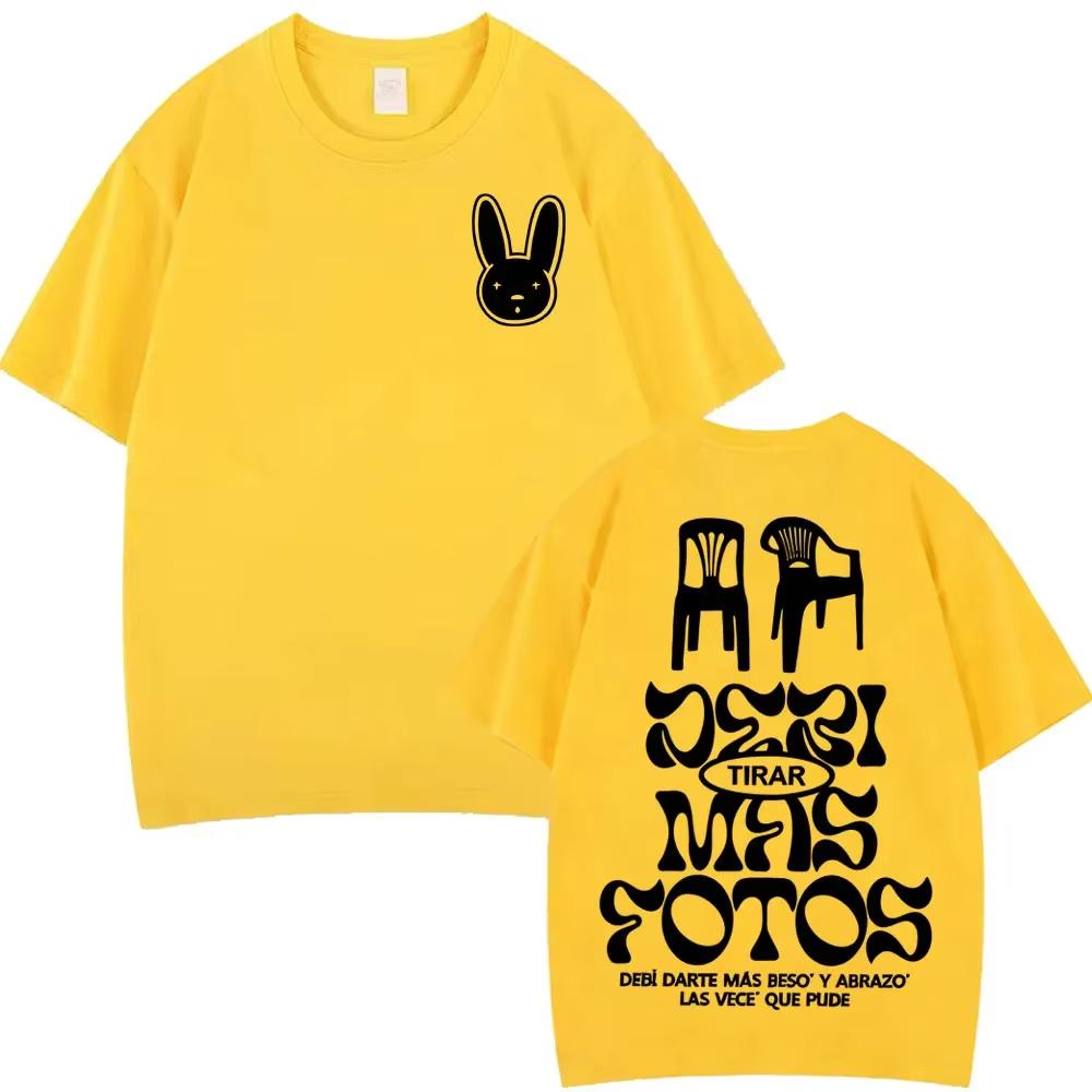 2026 Rapper Bad Bunny Tour Concert Merchandise Unisex Fashion Y2K Hip Hop Casual Vintage Short Sleeve Unisex And Unisex Tshirt