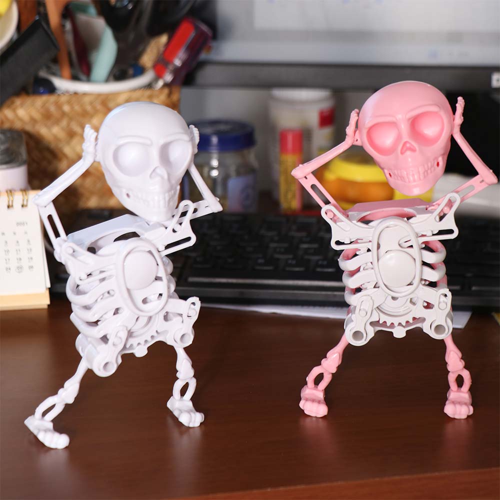 Simulation Wind-up Dancing Skeleton Toy Plastic Spring Clockwork Toy  Desktop Ornament