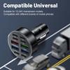 Автомобильное зарядное устройство USB C с 6 портами USB Type C и 4 портами для iPhone, Android, Samsung, iPad Pro, PD, QC3.0, многопортовая быстрая зарядка