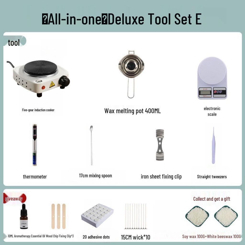 Набор для изготовления ароматических свечей своими руками: Горшок для плавления воска и инструменты для изготовления свечей своими руками