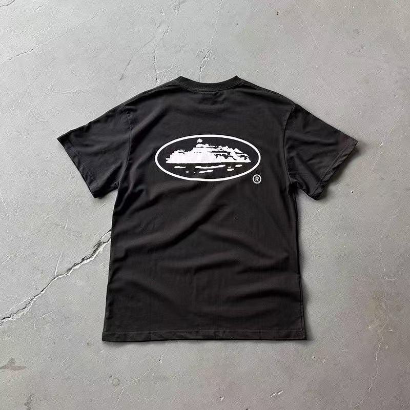 Short Sleeve New Alcatraz Printed T-Shirt Top Versatile Casual Trend Crew Neck Short Sleeve