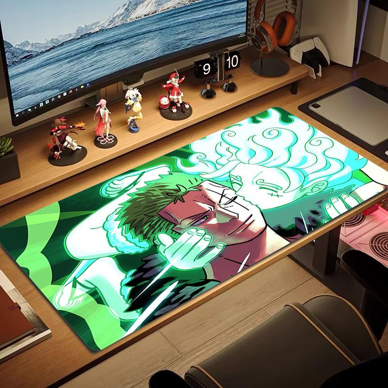 One Piece Roronoa Zoro Print Cushion Non-slip Laptop Tablet Big Mousepad XXL Mat Mini PC Playmat With Lock edge