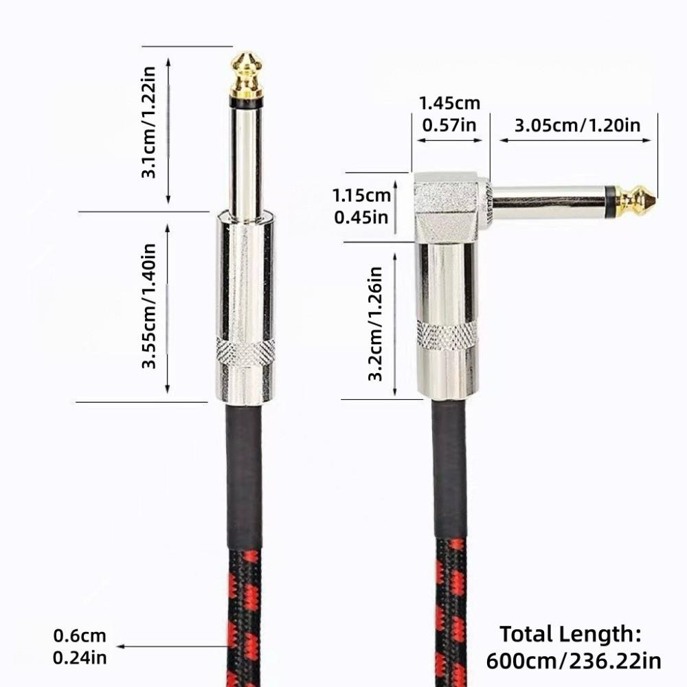 Mono Cable Electric Guitar Cable Metal Head Noise Reduction Cable  Live Performance