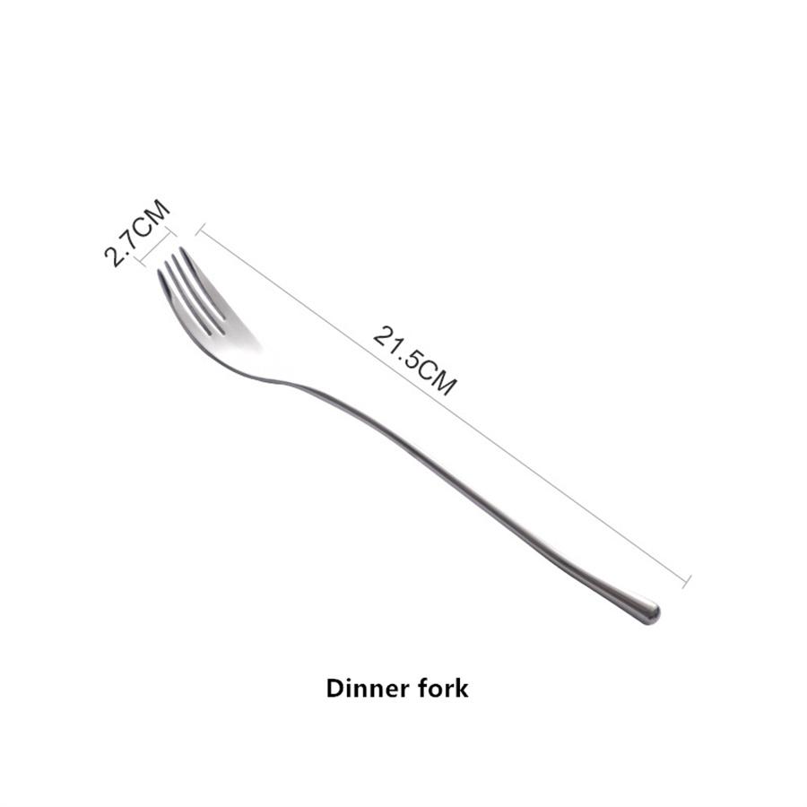 Зеркальная посуда из нержавеющей стали 304, Набор ножей, вилок и ложек в западном стиле, Домашние впечатляющие артефакты, Простой дизайн