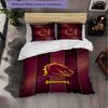 Brisbane Broncos Pattern Microfiber 3Pcs Bedding Set Decor Duvet Cover Set For Bedroom Home Use