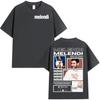 Rapper Melendi Tour 2025 Album Merch TShirts Mens Vintage Oversized Cotton Tshirt Y2K Casual High Quality Short Sleeve T Shirt