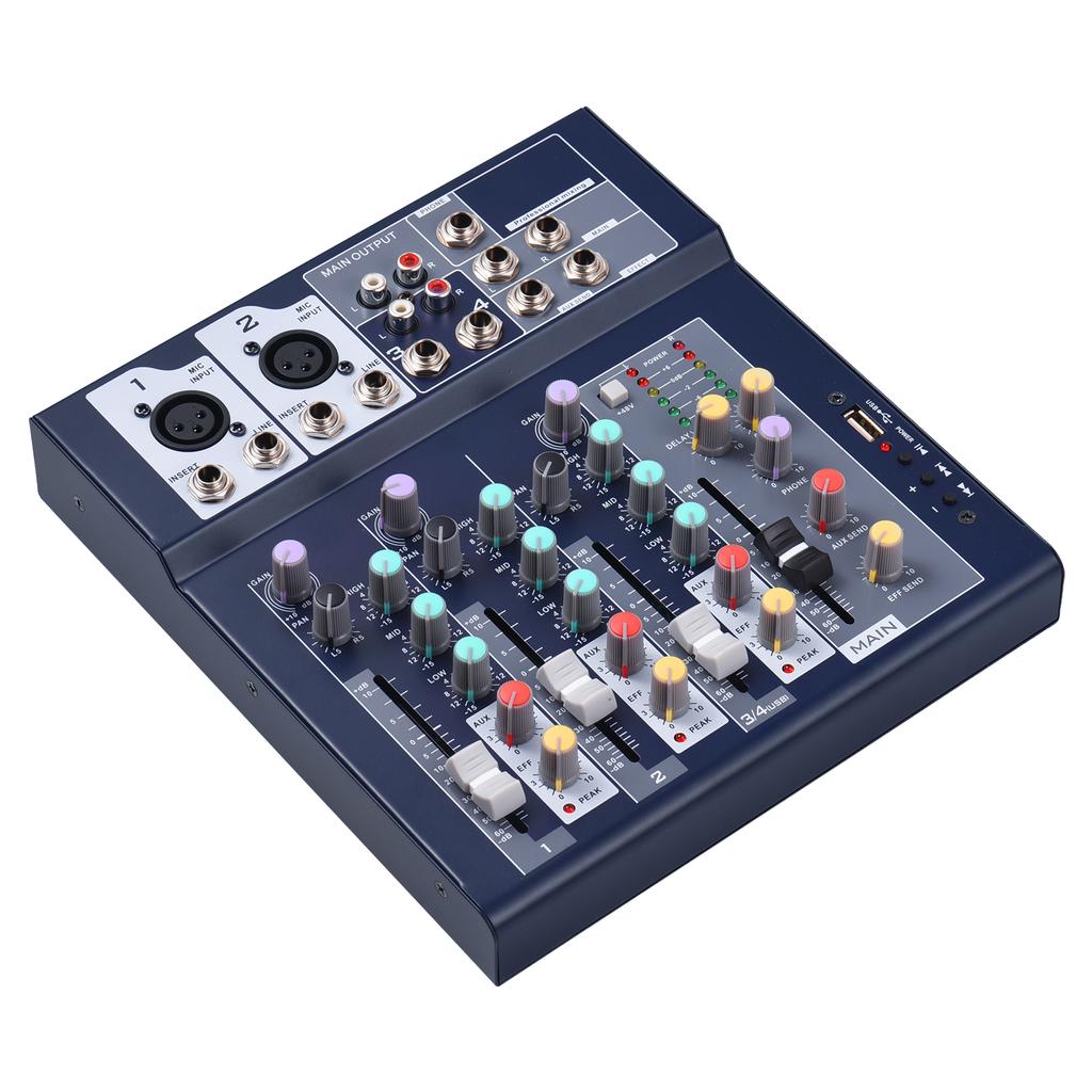 4-channel Mixing Console & Aux Paths Plus Effects Processor Digital Audio Mixer 3-band EQ Built-in