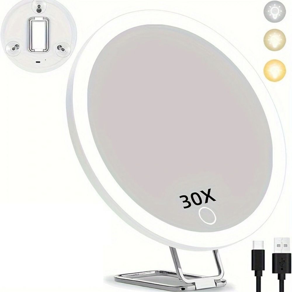 360° Adjustable Stand LED Makeup Mirror High-Definition Portable Cosmetic Mirrors Home