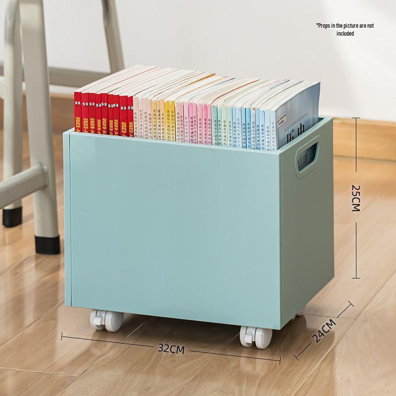 Вместительный ящик для хранения книг на шкивах для использования в классе