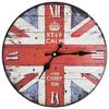 VidaXL Vintage Wall Clock United Kingdom Quartz Living Room Watch Wall Pendulum 30 Cm MDF Multicolor 50627