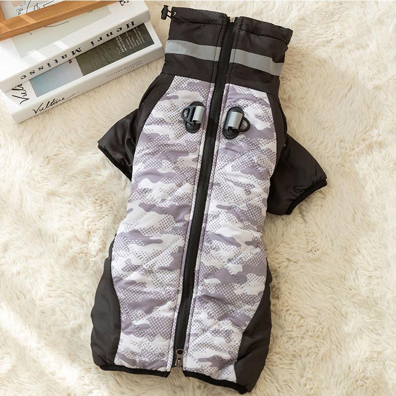 Простая куртка для большой собаки, теплая хлопковая куртка для большой собаки на четырех лапах, осень-зима, для золотистого ретривера, самоеда, зимняя одежда для питомца