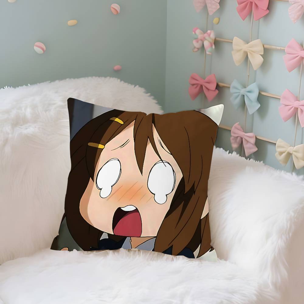 Милый Чехол Yyui Hirasawa Kawaii Из Плюшевой Ткани Мягкая Наволочка Двусторонний Печатный Чехол для Подушки Домашние Подарки