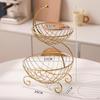 2-х уровневый держатель для корзины с фруктами, декоративная подставка-органайзер для декора стола
