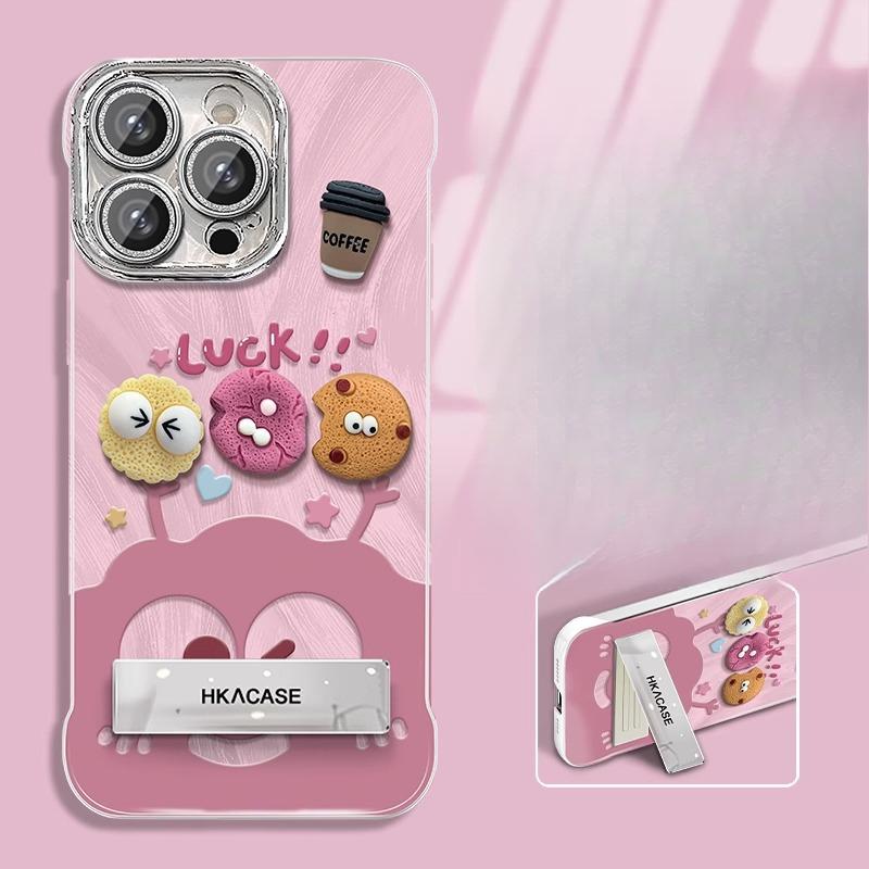 Кукла Кофейный Шарик из Угля Подходит для Apple 16 Перо Пряжа Бескаркасный Чехол для Мобильного Телефона 13promax Милый Мультяшный 15 Подставка