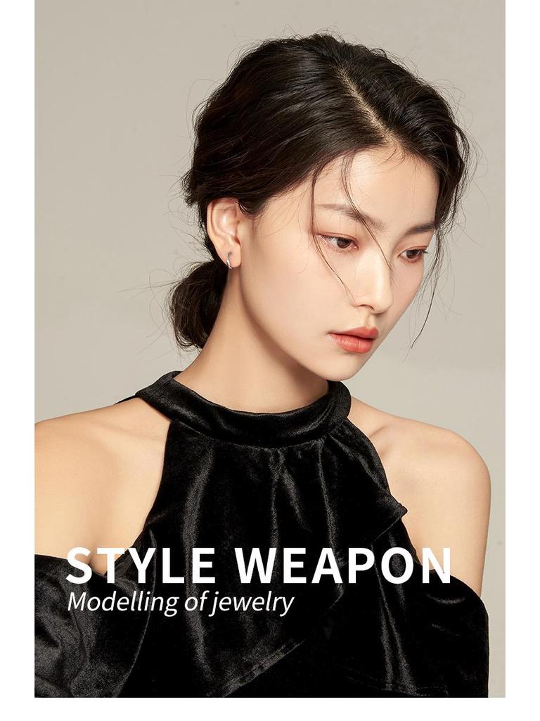 S999 Pure Silver Möbius Loop Twisted Hoop Earrings - Simple, Stylish Wavy Ear Cuffs