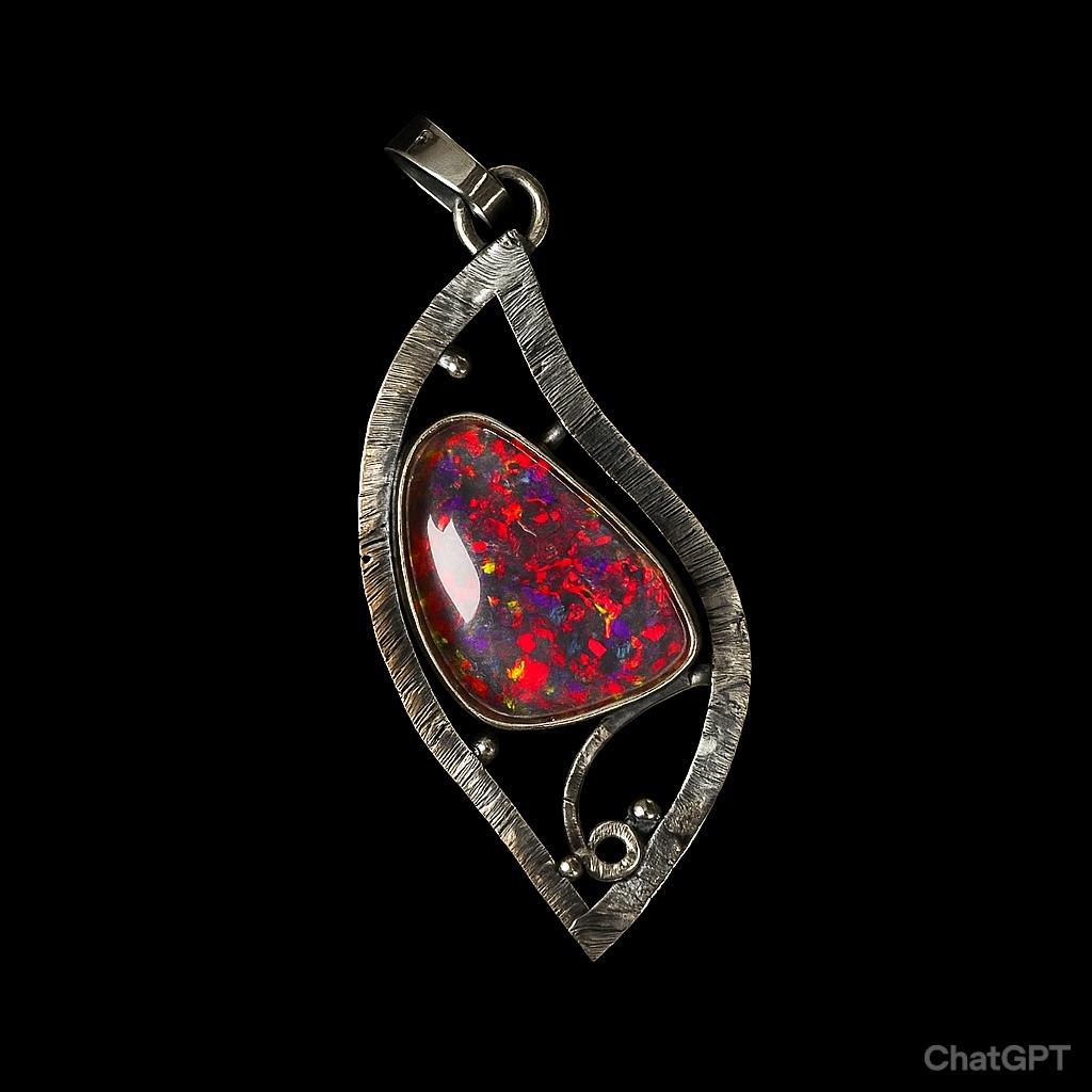 28 Ct Natural Australian Opal 925 Sterling Silver Oval Cut Pendant CERTIFIED