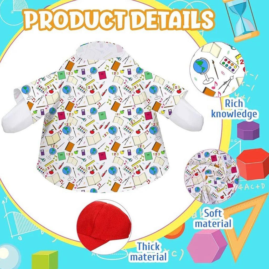 4pc Porch Goose Costume Set Printed Dress Hat Uv Resistant Fabric For 20 Inch Cement Goose Statues Back To School Garden Decor