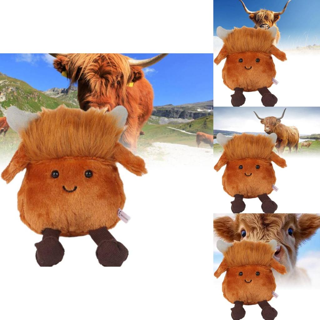 Soft And Cuddly Calf Carey Medium Plush Toy Adorable Highland Cow Stuffed Animal 17cm
