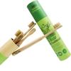 Natural Bristle Bamboo Toothbrush Completely Biodegradable Pig Handle Zero Waste Set of 6 (Nylon Free) - 100% Bristle/Bamboo -