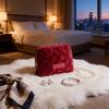 Elegant Plush Cosmetic Storage Case With Zipper For Rings And Bracelets