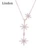 Женское ожерелье Lindon, кулон из медного сплава, циркон, модный подарок