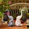2024 New Outdoor Garden Decoration Elephant Solar Light Decoration Home Courtyard Landscape Decoration Resin Crafts