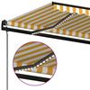 Maison Exclusive - Auvent automatique capteur de vent/LED 400x350cm Jaune et blanc
