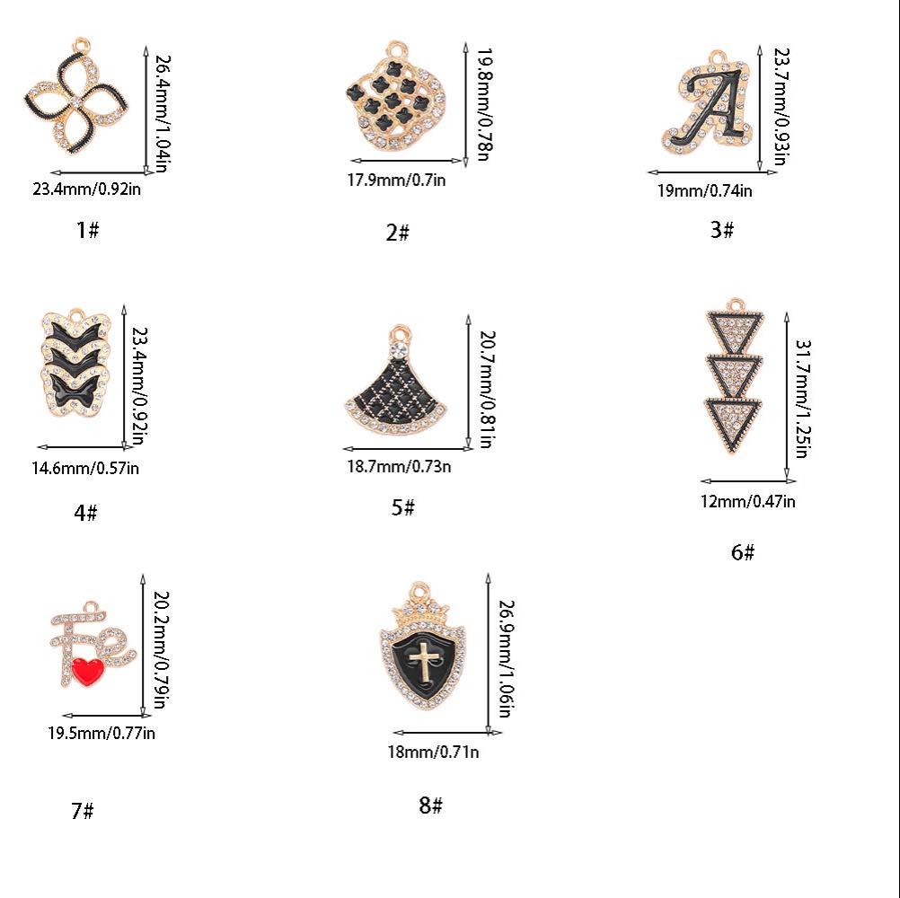 Стильное ожерелье и серьги из сплава циркония своими руками с черным масляным дизайном в виде капли