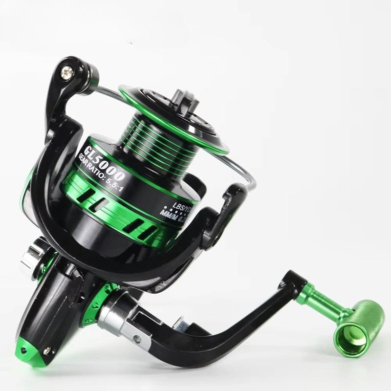 Новая рыболовная катушка для спиннинга 12BB 5.5:1 цельнометаллическая катушка Baitcaster рыболовная катушка для спиннинга серебристая и черная серия 1000-7000