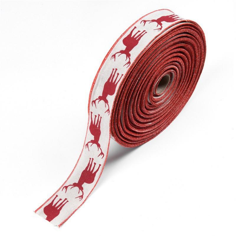 6,3 см льняная рождественская лента для упаковки подарков, рождественских елок, ленты для сделай сам, венок, банты, снеговик, веревка, украшение 2025 Navidad