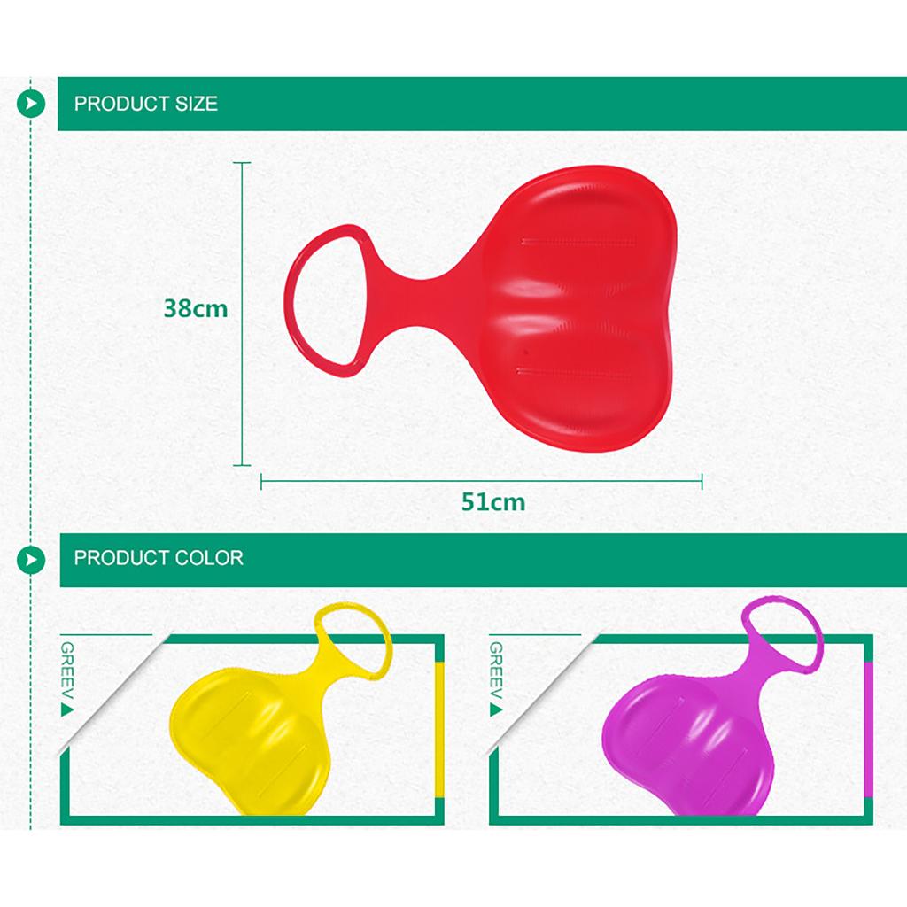 Snow Sled Board Outdoor Winter Plastic Skiing Boards Snowboard Sled Luge for Kid