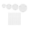 1 Set Cake Separator Plates Sturdy Stacking Plastic Convenient 12 Bars 4 Boards for Cakes of 4/6/8/10 Inches