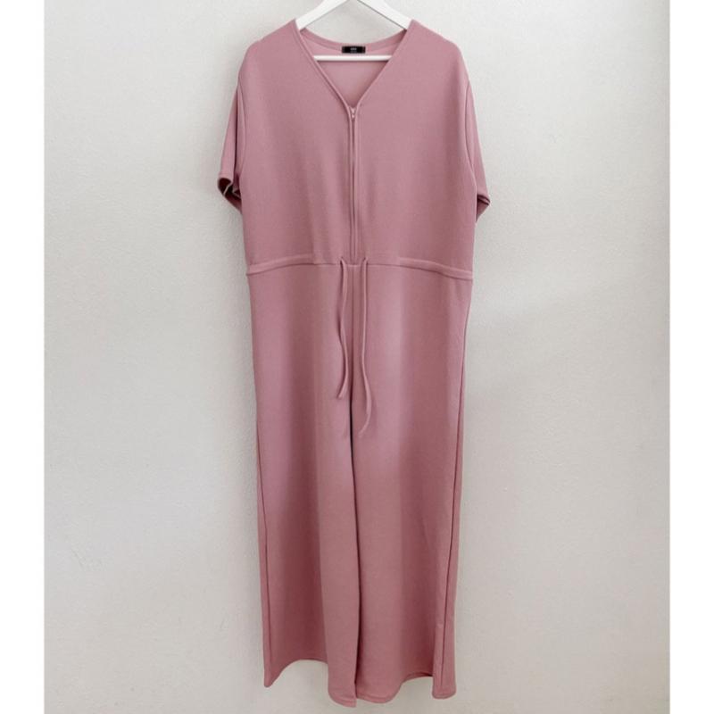 Shop Women Zip Up Y Half Open One Mile dailY 5 Part Short Sleeve Jumpsuit Araw