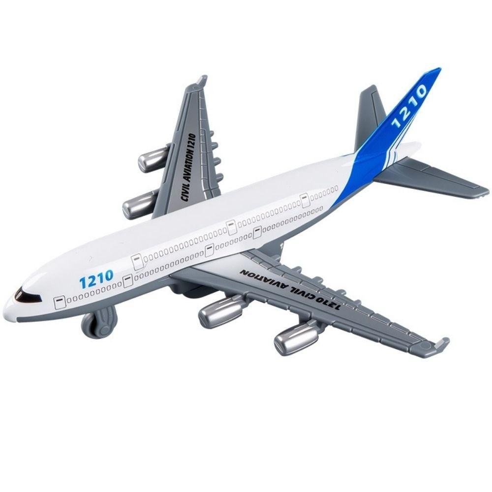 2pcs Alloy Inertia Airplane Airliner Toys Force Control Transporter Plane Model Boy Girls Gift