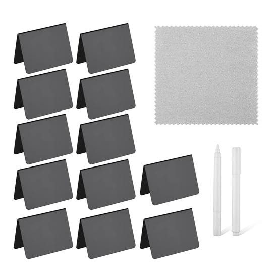 12 шт. маленькие доски для записей еда шведский стол многоразовые мини-доски с белой ручкой