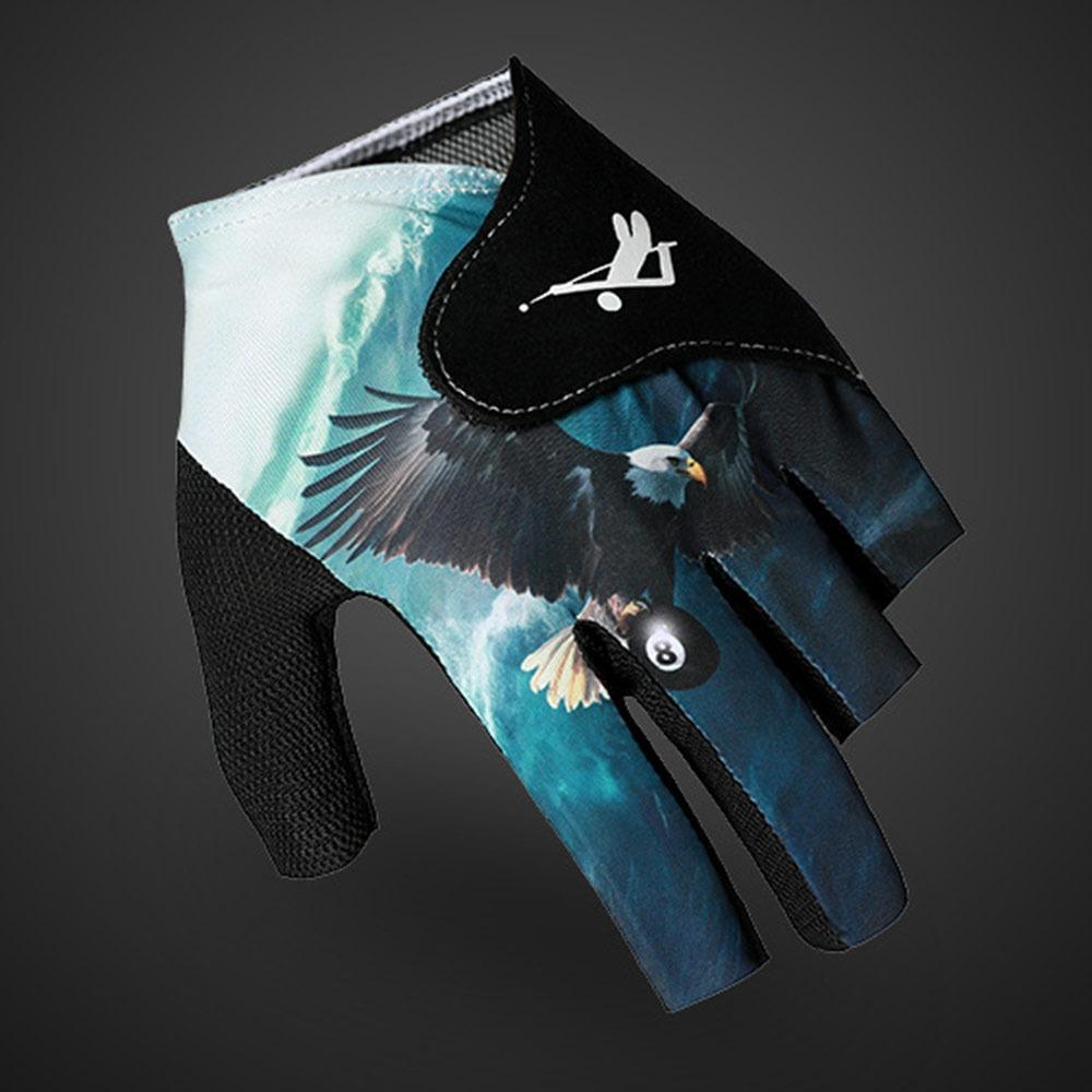 Billiards Glove Left Hand Half Finger Snooker Billiard Glove Non Slip Stickers Elastic Billiard Training Gloves Accessories