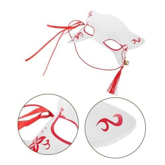 MOBUTOFU Limited Japanese Style Half Cat Fox Spirit Christmas Cosplay Face Womens Halloween Party