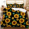 Пододеяльник с подсолнухами, девчачий желтый цветочный принт, двойной пододеяльник, женские цветочные цветы, комплект постельного белья из полиэстера размера King Size