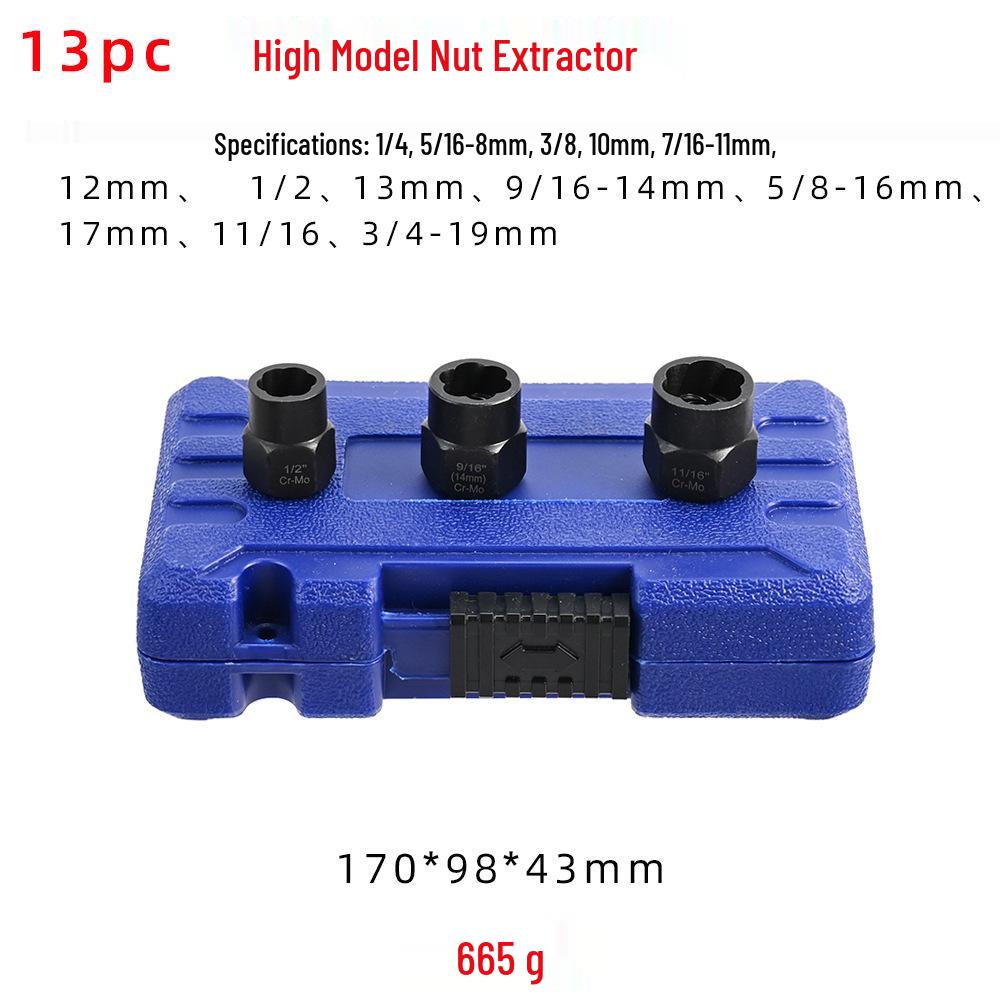 Набор экстракторов для гаек и болтов из 23 предметов для сорванных и сломанных головок