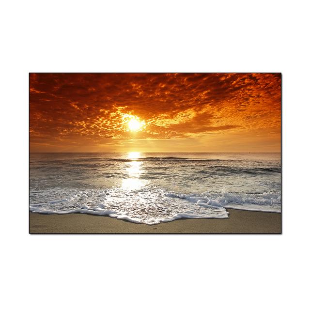 Восход солнца морской пейзаж пляж холст живопись современные постеры и принты Cuadros настенные художественные фотографии гостиная домашний декор без рамки без рамки
