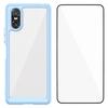 Чехол для телефона Sony Xperia 10 VI WANLONFENG Серии XC ТПУ Акриловая крышка с закаленным стеклом (Большое отверстие для линзы)