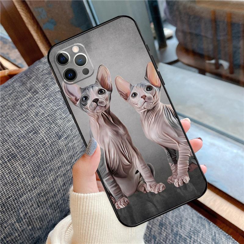 Sphinx Cat Printing Drawing Phone Case For iPhone 14 15 16 Pro Max 11 12 13 Pro X XR XS Max 14 Plus Soft Cover