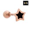 14K Gold-Filled Black Star Piercing (Single Side) 1+1