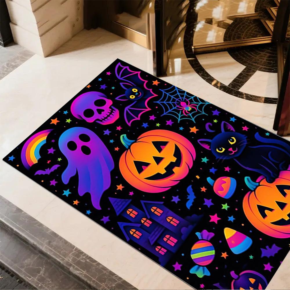 1pc halloween design rug non slip carpet home decor gift living room bedroom