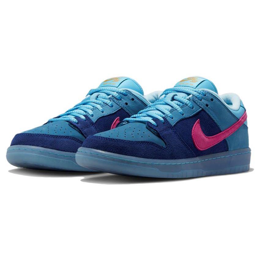 Run The Jewels x Nike Dunk Low SB 4/20 Унисекс Кроссовки Синий Глубокий Королевский Синий Активный Розовый DO9404-400