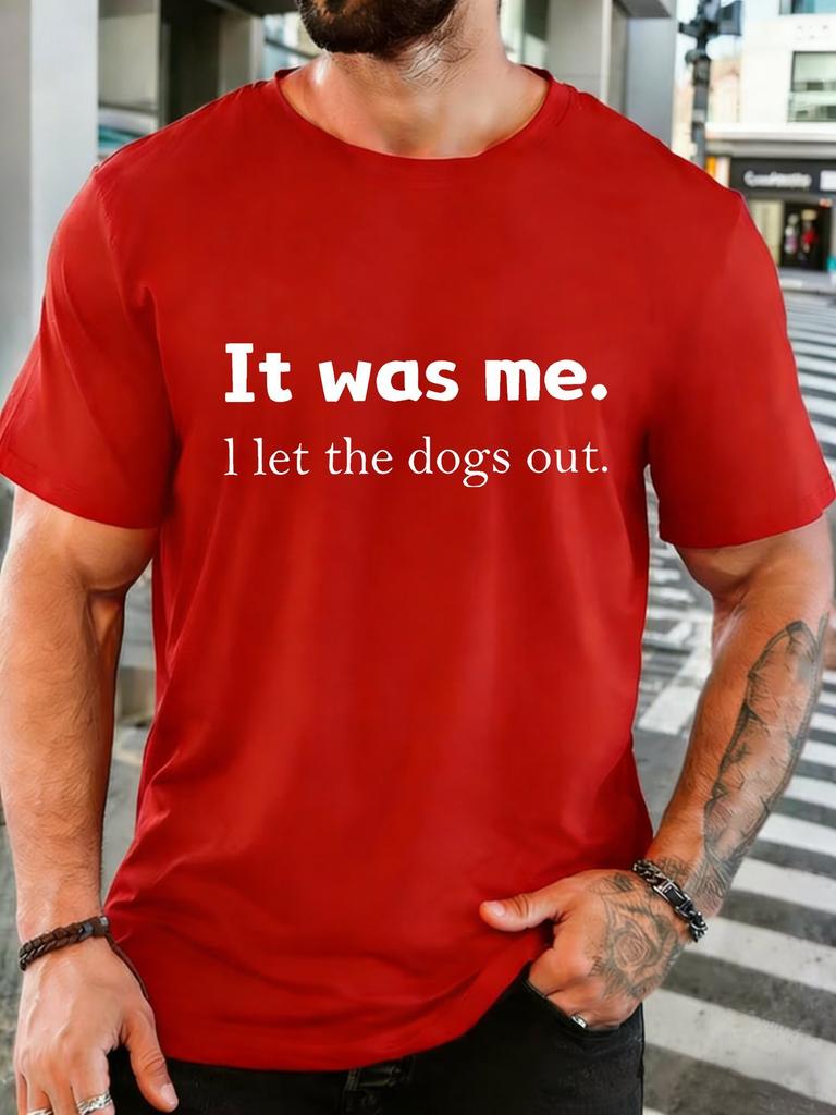 Unisex Funny Dog Slogan Letter Graphic Cotton Short Sleeve Tee Crew Neck Soft Male Summer Casual Breathable Daily Street Wear Top